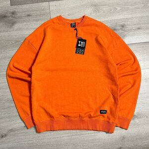 BNWT Afends - Sativa - Men's Hemp Oversized Crew Neck Orange Sweatshirt - Medium